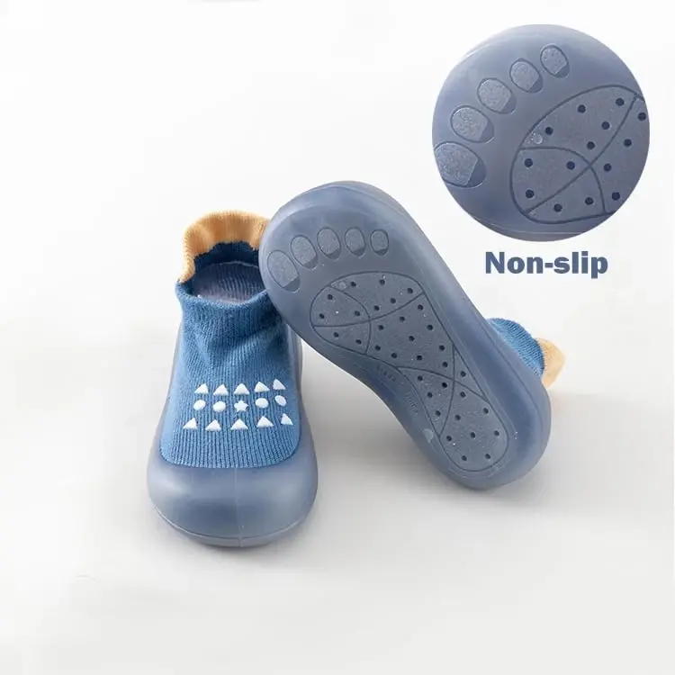 FABRST 2 Pairs Baby Sock Shoes Boys Girls Non Slip Soft Rubber Sole Sneakers Toddler Infant Slip On Slippers First Walking Shoes - 3