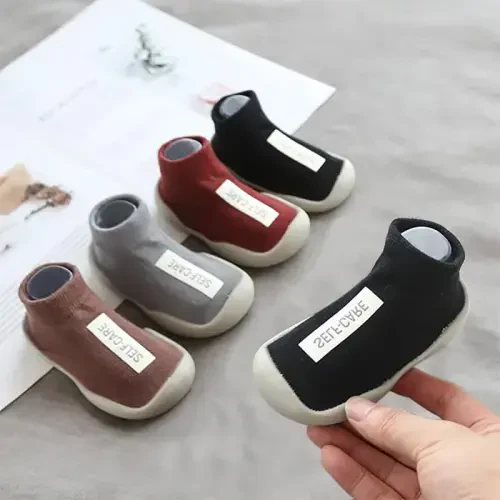 FABRST 2 Pairs Baby Sock Shoes Toddler Infant Non Slip Soft Rubber Sole Slippers First Walking Shoes for Baby Boys Girls - 3