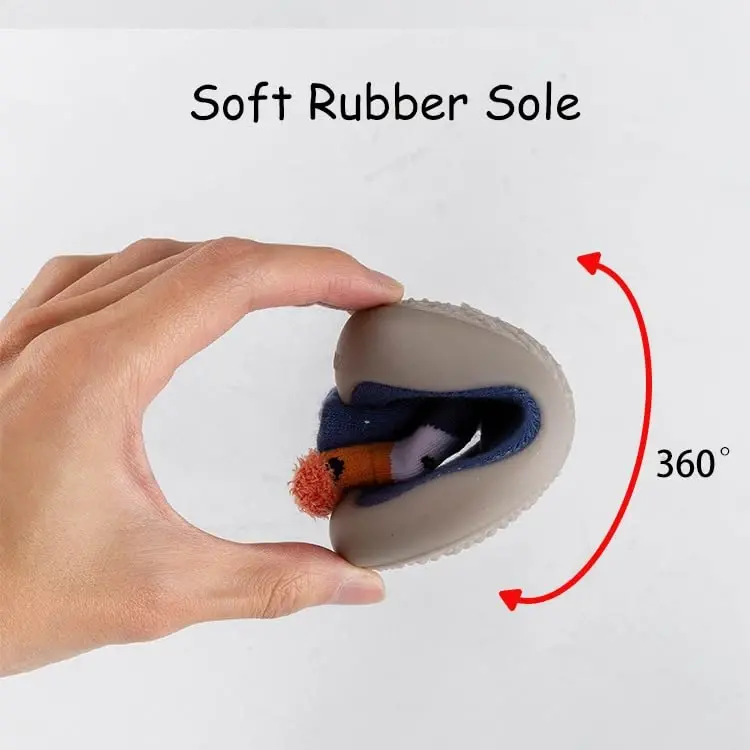 FABRST 2 пары детских носков-обуви для малышей, нескользящие мягкие резиновые тапочки на подошве, первая обувь для ходьбы для мальчиков и девочек - 5