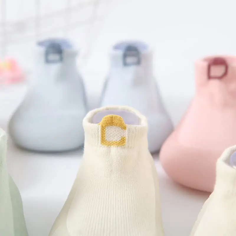 FABRST Baby Sock Shoes Toddler Boys Girls Non-Skid Floor Slipper Infants Breathable Lightwewight Non-Slip shoes for First-Walking - 5