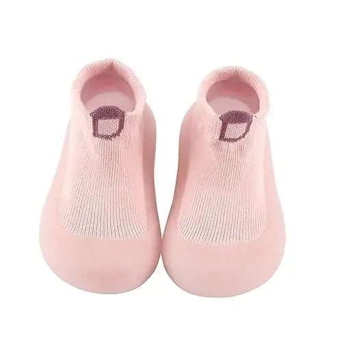FABRST Baby Sock Shoes Toddler Boys Girls Non-Skid Floor Slipper Infants Breathable Lightwewight Non-Slip shoes for First-Walking - 1