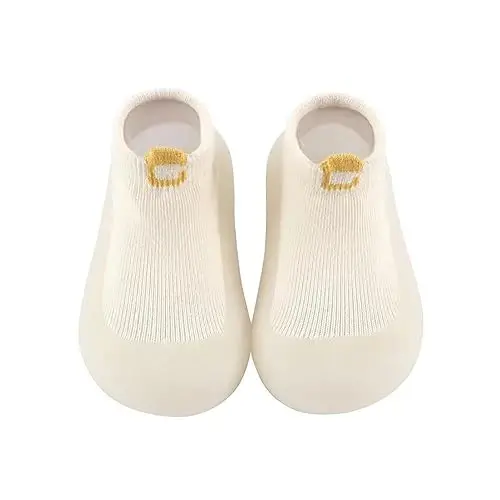 FABRST Baby Sock Shoes Toddler Boys Girls Non-Skid Floor Slipper Infants Breathable Lightwewight Non-Slip shoes for First-Walking - 1