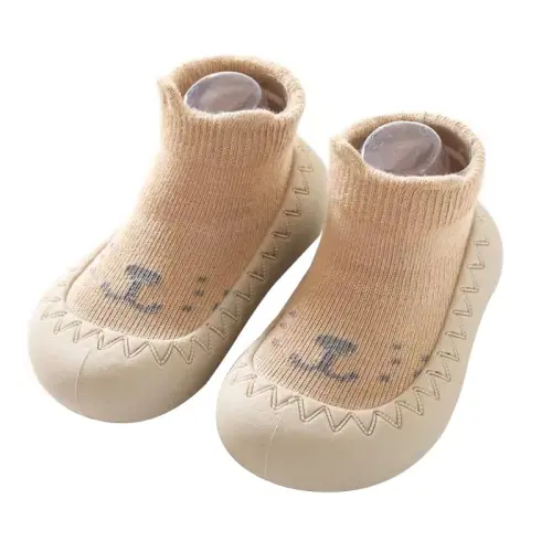 FABRST Baby Sock Shoes Toddler Boys Girls Non-Skid Floor Slipper Infants Breathable Lightwewight Non-Slip shoes for First-Walking - 1