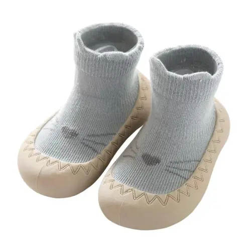 FABRST Baby Sock Shoes Toddler Boys Girls Non-Skid Floor Slipper Infants Breathable Lightwewight Non-Slip shoes for First-Walking - 1