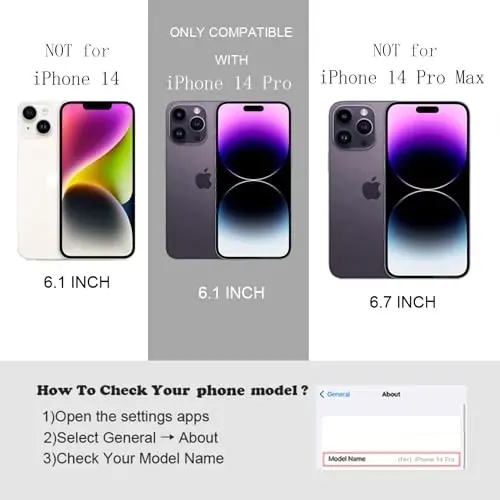 FABSPARK iPhone 14 Pro uchun g'ilof, oddiy to'lqinli dizayn, to'lqinli ramka, iPhone 14 Pro uchun yumshoq silikon estetikasi, to'q binafsha - 4