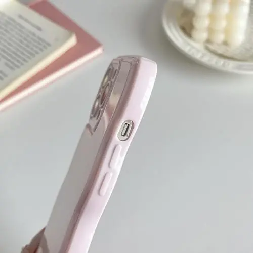 FABSPARK Phone Case for iPhone 16 Pro Max Case,Simple Wave Design Wavy Frame Soft Silicone Aesthetic for iPhone 16 Pro Max,Light Pink - 3