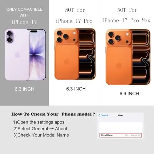 FABSPARK iPhone 17 Gʻilofi, Yumshoq To'lqinli Dizayn Buklama Ramka, Qora | Oddiy To'lqinli Dizayn Buklama Ramka Yumshoq Silikon Estetik G'ilof iPhone 17 uchun, Qora - 3