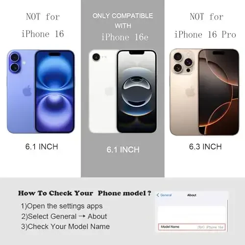 FABSPARK Phone Case for iPhone 16e Case,Simple Wave Design Wavy Frame Soft Silicone Aesthetic for iPhone 16e,Black - 3