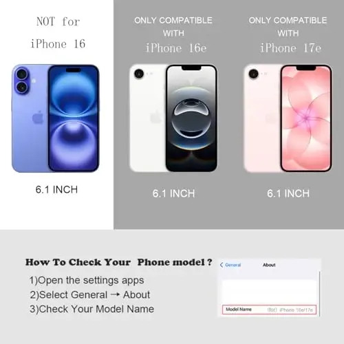 FABSPARK Phone Case for iPhone 16e Case,Simple Wave Design Wavy Frame Soft Silicone Aesthetic for iPhone 16e,Black - 3