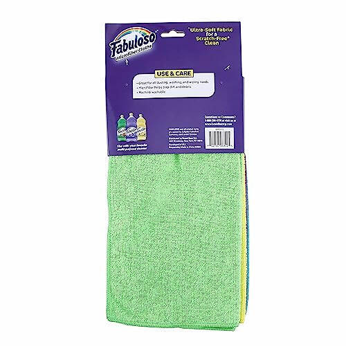 Fabuloso Microfiber Cleaning Cloths, 8 ct, Rainbow Colors | Lint-Free, Scratch-Free Cleaning Cloths for Surfaces and Wood Furniture | Microfiber Dustless Cloth for Bold and Bright Cleaning Experience - 6