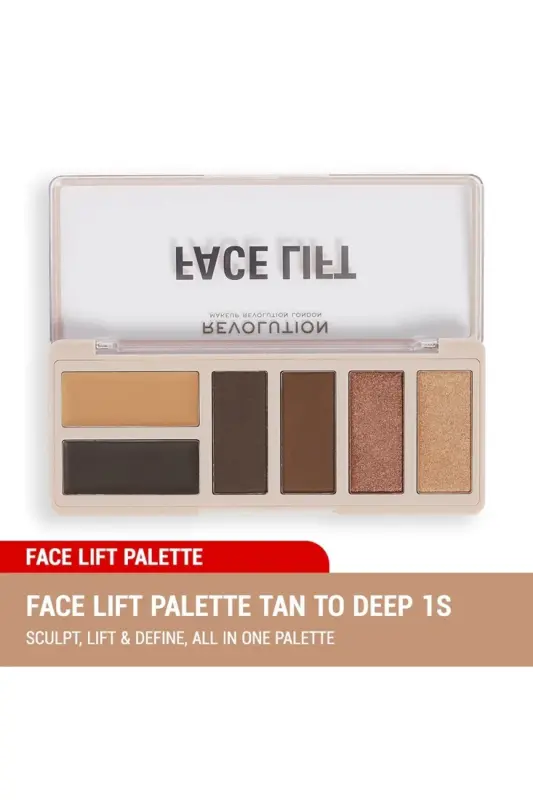 Face Lift Palette Tan-Deep Палетка для подтяжки лица - румяна, контур и бронзер - Tan - 1