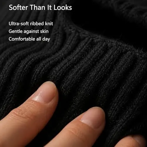 Facecozy Ayollar uchun qishki shlyapalar, Jun aralash kapüşonlu sharf shlyapa Ayollar uchun Balaklava trikotaj bosh suyagi shlyapa Beanie shlyapa Erkaklar bo'yinbog'lari - 4