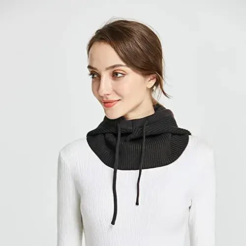 Facecozy Ayollar uchun qishki shlyapalar, Jun aralash kapüşonlu sharf shlyapa Ayollar uchun Balaklava trikotaj bosh suyagi shlyapa Beanie shlyapa Erkaklar bo'yinbog'lari - 2