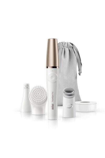 Facespa Pro 911 Qayta zaryadlanadigan Yuz Epilyatori 3 ta 1 da Epilyatsiya va Teri Parvarish To'plami - BRAUN