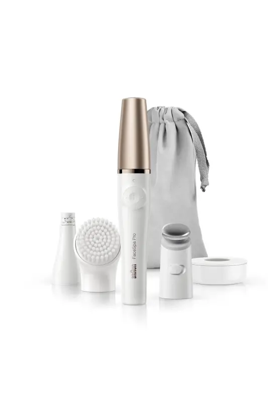 Facespa Pro 911 Qayta zaryadlanadigan Yuz Epilyatori 3 ta 1 da Epilyatsiya va Teri Parvarish To'plami - BRAUN