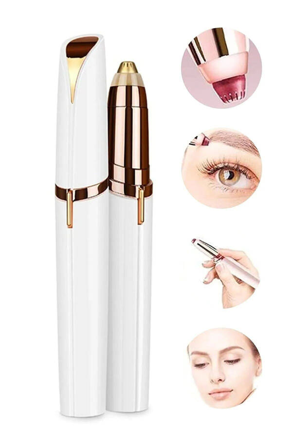 Facial Eyebrow Epilator Hair Eyebrow Mustache Hair Removal Device Epilation Shaver Battery Powered - 6