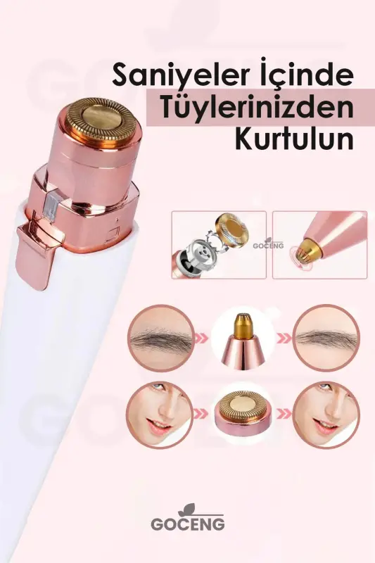 Facial Eyebrow Epilator Hair Eyebrow Mustache Hair Removal Tool Epilation Shaver - 3