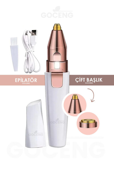 Facial Eyebrow Epilator Hair Eyebrow Mustache Hair Removal Tool Epilation Shaver - 1