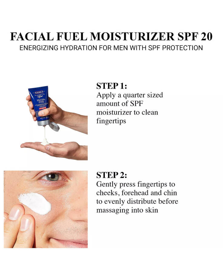 Facial Fuel Erkaklar uchun SPF 20 bilan namlovchi vosita, 2,5 fl. untsiya. Rangsiz - 6