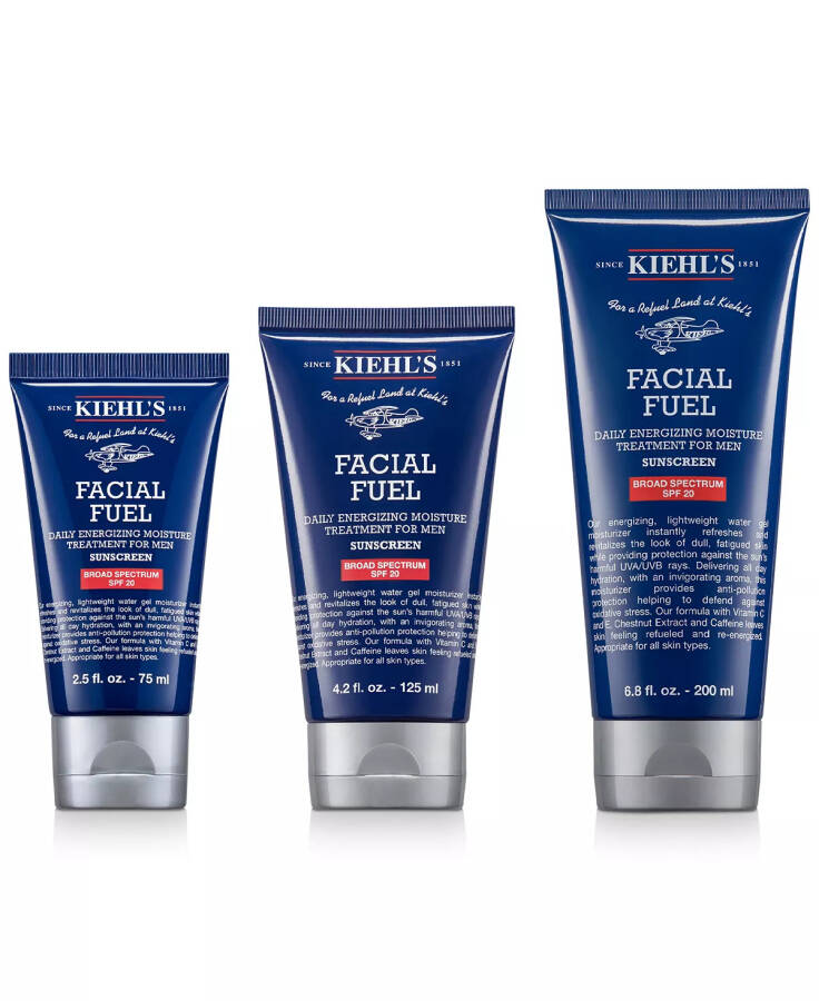 Facial Fuel Erkaklar uchun SPF 20 bilan namlovchi vosita, 2,5 fl. untsiya. Rangsiz - 10