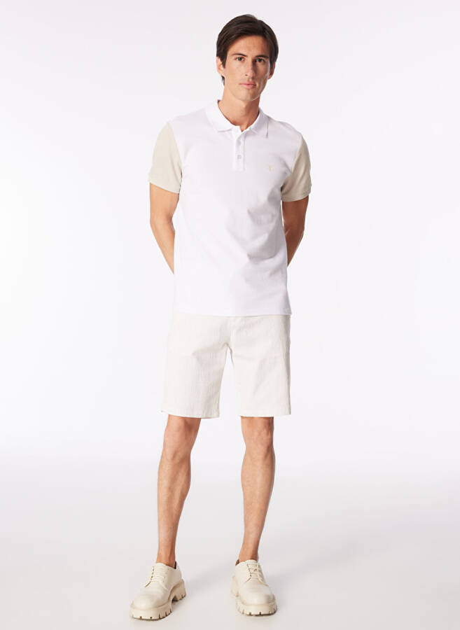 Factory Ecru Men's Basic Bermuda Shorts - 1