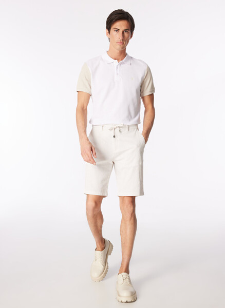 Factory Ecru Men's Basic Bermuda Shorts - 2