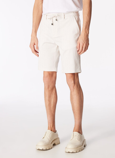 Factory Ecru Men's Basic Bermuda Shorts - 3