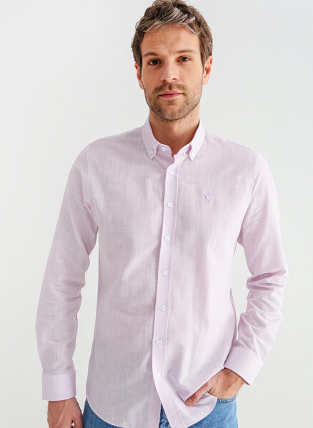 Factory Lilac Men's Button-Down Shirt SALTY - 9