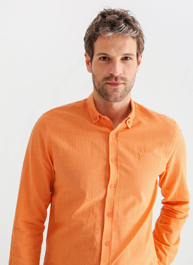 Factory Orange Men's Button-Down Shirt SALTY - 6