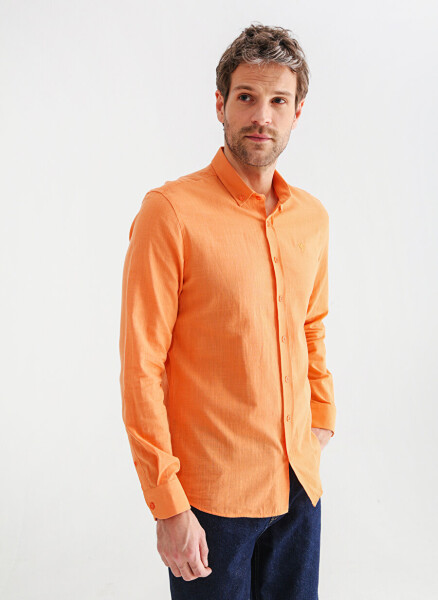 Factory Orange Men's Button-Down Shirt SALTY - 7