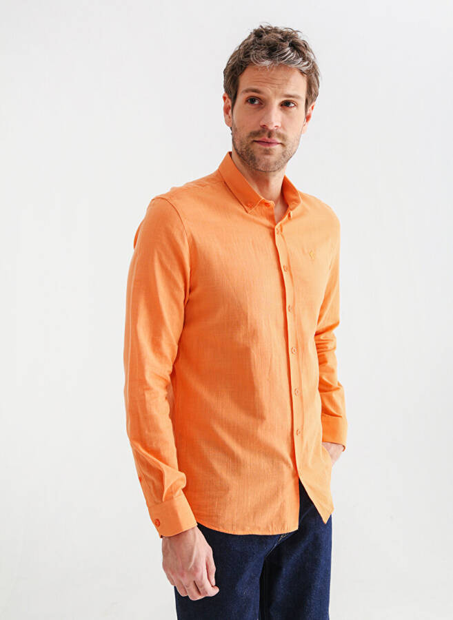 Factory Orange Men's Button-Down Shirt SALTY - 7