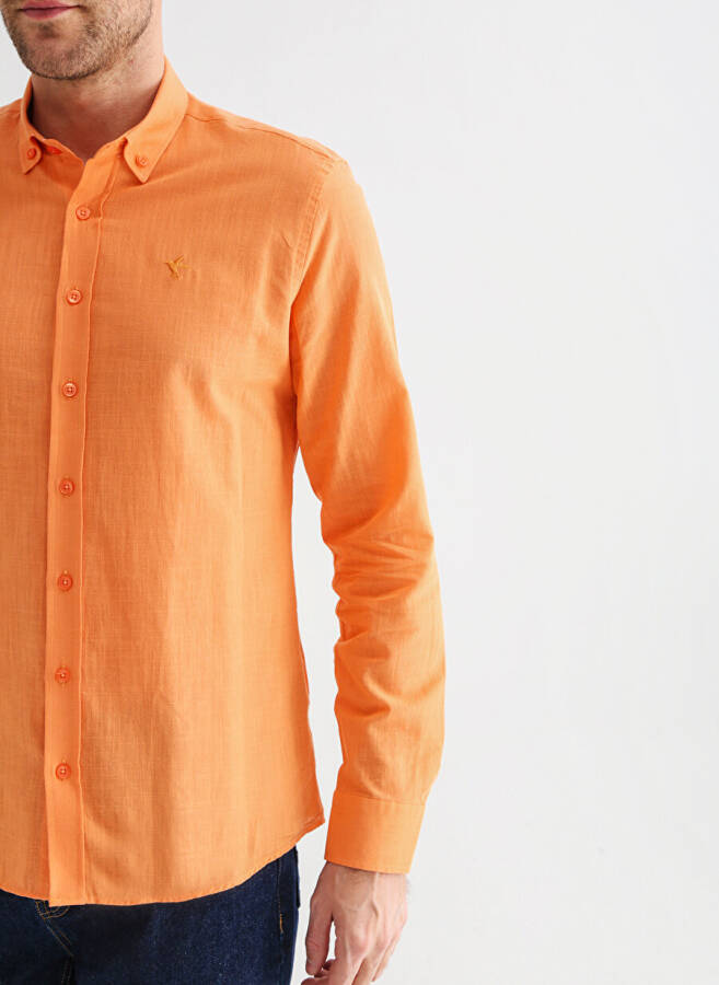 Factory Orange Men's Button-Down Shirt SALTY - 8