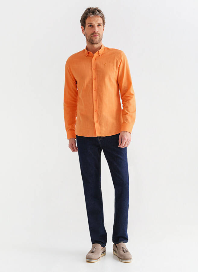 Factory Orange Men's Button-Down Shirt SALTY - 9