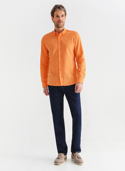 Factory Orange Men's Button-Down Shirt SALTY - 4