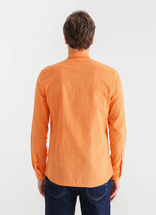 Factory Orange Men's Button-Down Shirt SALTY - 5