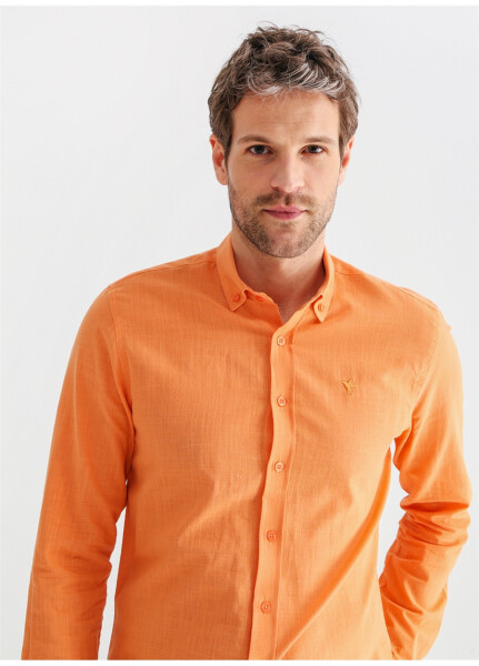 Factory Orange Men's Button-Down Shirt SALTY - 11