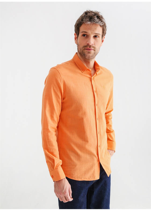 Factory Orange Men's Button-Down Shirt SALTY - 12