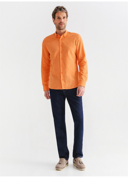 Factory Orange Men's Button-Down Shirt SALTY - 14