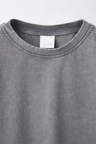 FADED EFFECT T-SHIRT-Anthracite grey - 5