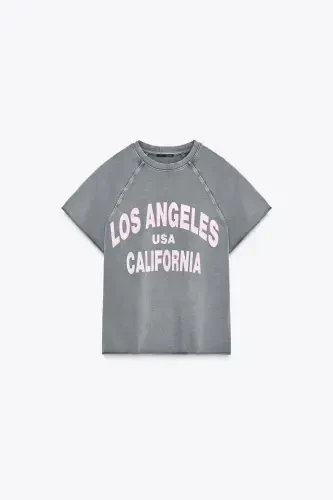 FADED EFFECT TEXT COTTON SWEATSHIRT-Anthracite gray - 5
