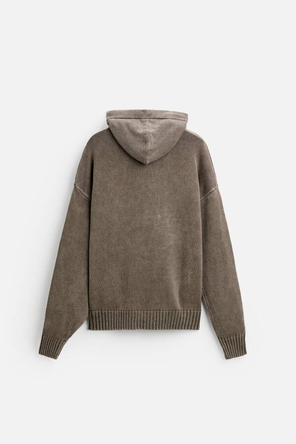 Faded knit sweatshirt - Chocolate - 15