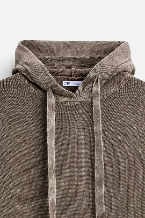 Faded knit sweatshirt - Chocolate - 8