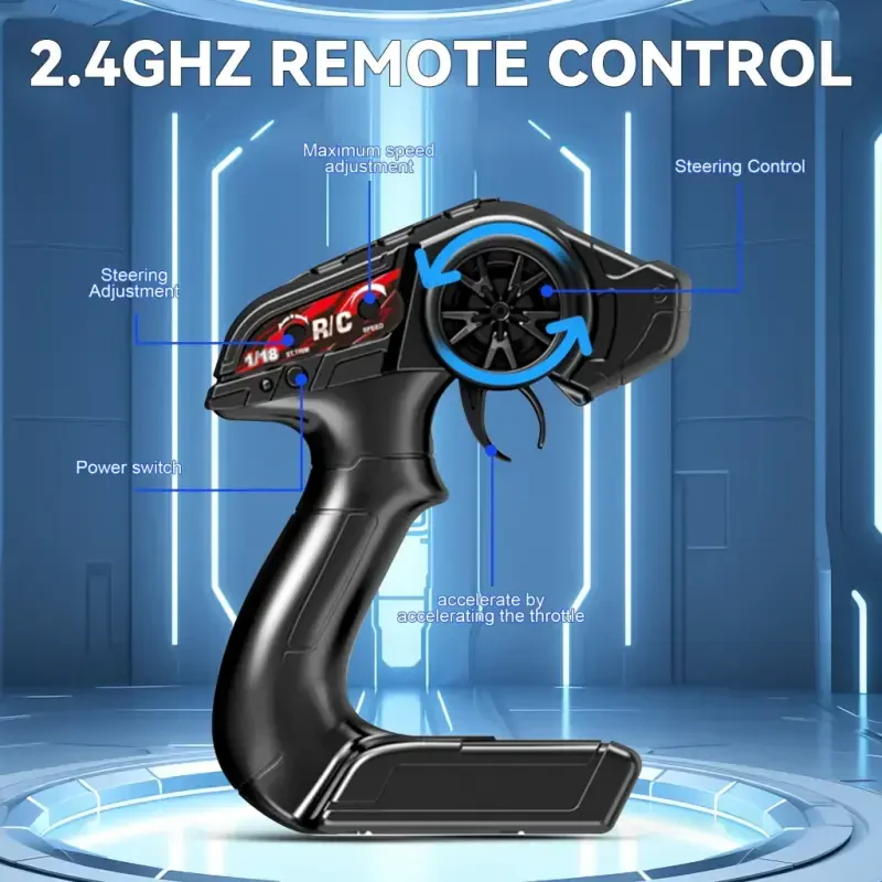 FAGINEY RC Cars for Adults Fast 40+MPH 1:14 Waterproof Off-Road RC Truck 4WD All Terrain High-Speed Remote Control Car Toy Gifts for Kids Boys, 2 Batteries - 2