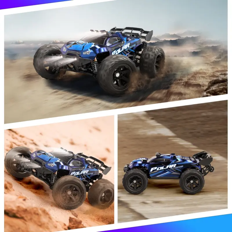 FAGINEY RC Cars for Adults Fast 40+MPH 1: 14 Waterproof Off-Road RC Truck 4WD All Terrain High-Speed Remote Control Car Toy Gifts for Kids Boys, 2 Batteries - 6