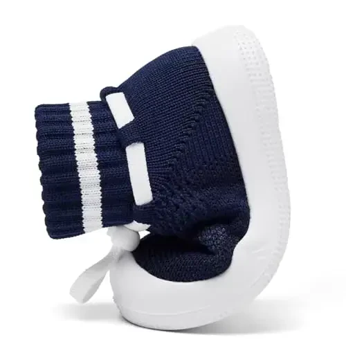 Fahrerliebe Baby Non Slip Socks Shoes Boys Girls Soft Slip On Sneakers Protection Toe Infant Slippers Lightweight Breathable First Walking Shoes - 4