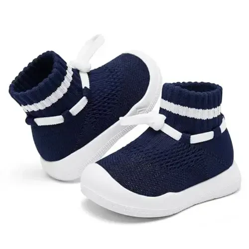 Fahrerliebe Baby Non Slip Socks Shoes Boys Girls Soft Slip On Sneakers Protection Toe Infant Slippers Lightweight Breathable First Walking Shoes - 6