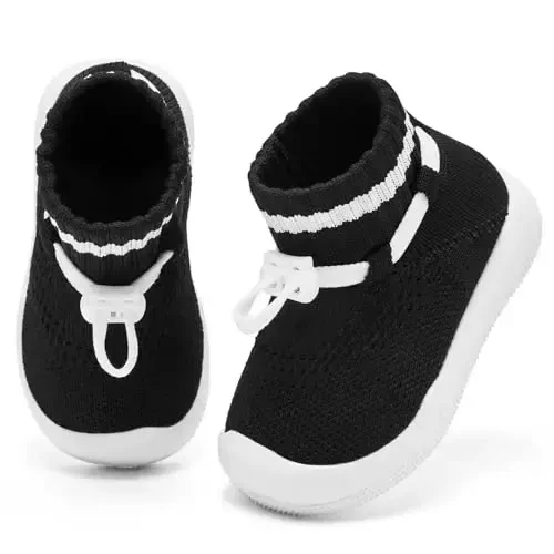 Fahrerliebe Baby Non Slip Socks Shoes Boys Girls Soft Slip On Sneakers Protection Toe Infant Slippers Lightweight Breathable First Walking Shoes - FAHRERLIEBE