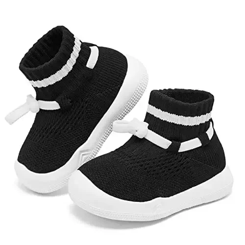 Fahrerliebe Baby Non Slip Socks Shoes Boys Girls Soft Slip On Sneakers Protection Toe Infant Slippers Lightweight Breathable First Walking Shoes - 5