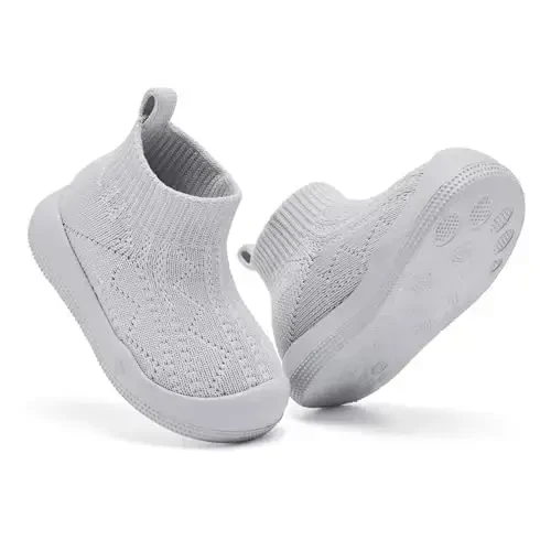 Fahrerliebe Baby Non Slip Socks Shoes Boys Girls Soft Slip On Sneakers Protection Toe Infant Slippers Lightweight Breathable First Walking Shoes - 2