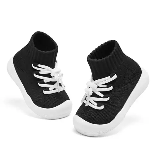 Fahrerliebe Baby Non Slip Socks Shoes Boys Girls Soft Slip On Sneakers Protection Toe Infant Slippers Lightweight Breathable First Walking Shoes - 5